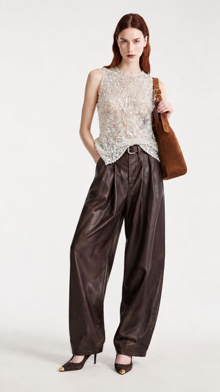 Pearl Embellished Vest Top
