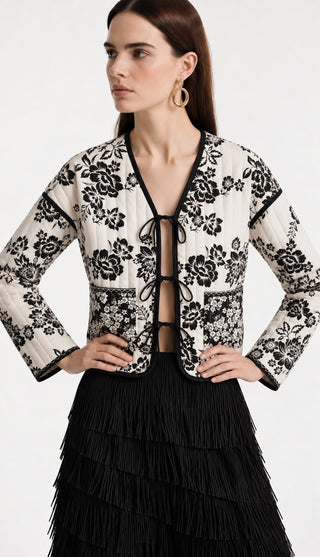 Floral Jacquard Jacket