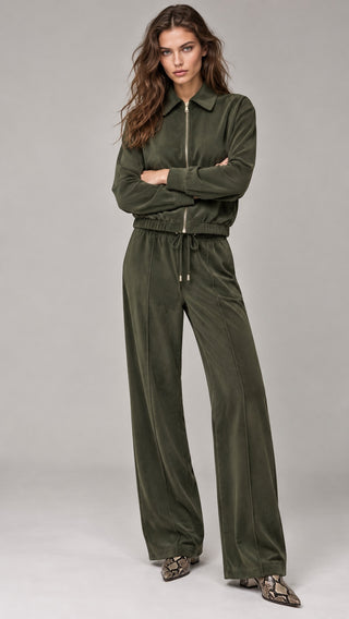 CROPPED BOMBER JACKET TROUSER SET