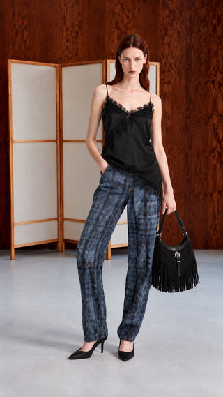 Lace-Edged Satin Cami