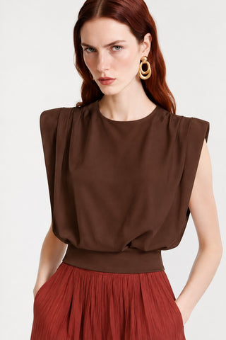 Cowl Neck Satin Top