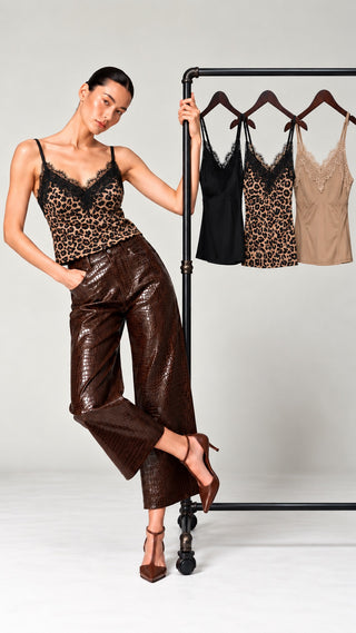 Lace-Trim Seamless Cami