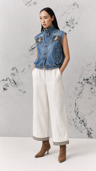 Crisp Wide-Leg Trouser