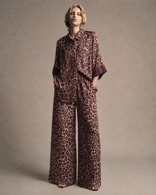 Leopard Print Two-Piece Lounge Set