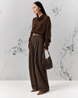 Pleated Barrel Trouser