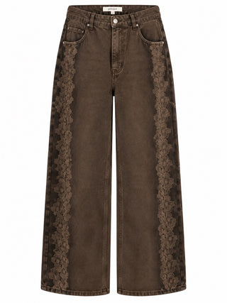 Seam-Detail Wide-Leg Jean