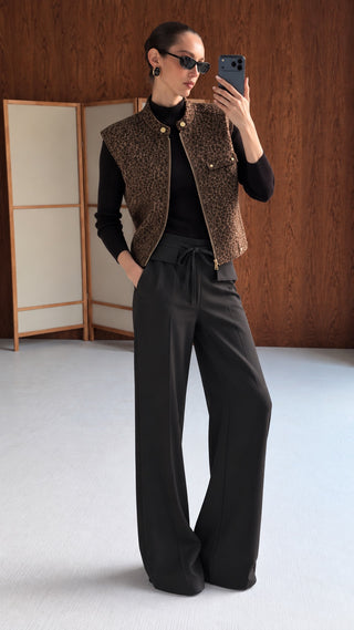 Wide-Leg Tailored Pant