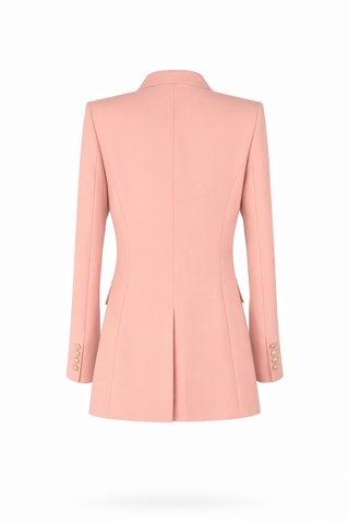Pink Double-Breasted Blazer Set