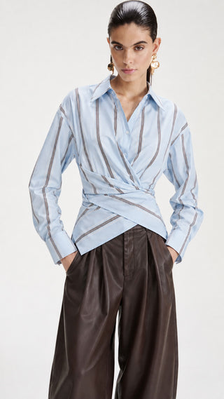 Faux Leather Wide-Leg Pant