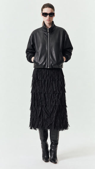 Fringed Maxi Skirt