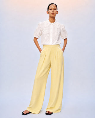 WIDE-LEG TAILORED PANTS IN LYOCELL
