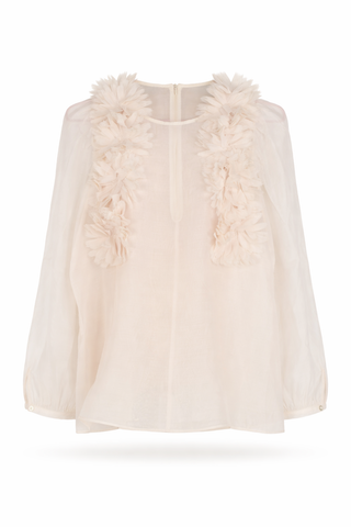 Off-White Floral Detail Blouse