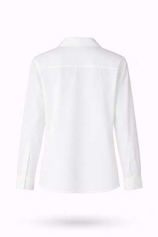White Classic Cotton Blend Shirt