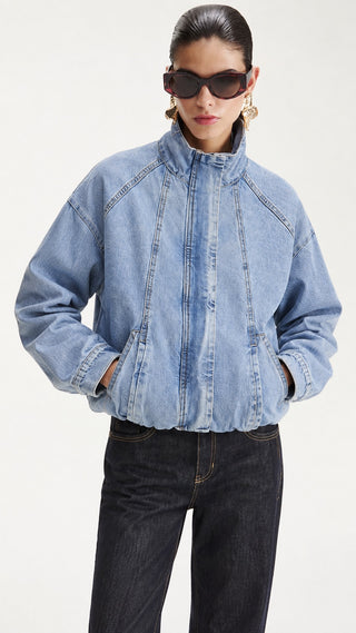 Chambray Ruched Jacket