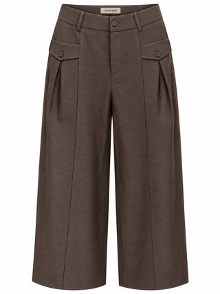 Fluid Pleated Wide-Leg Pant