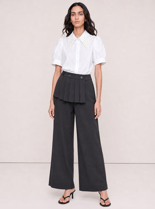 PEARL-BUTTON COLLARED SHIRT IN COTTON