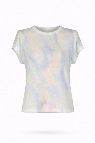 Multi Watercolour Cap Sleeve Top