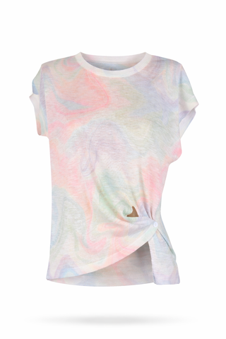 Multi Twist-Knot Printed Top