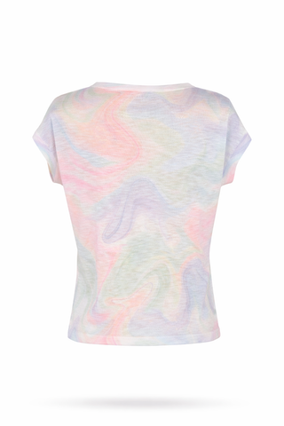 Multi Twist-Knot Printed Top