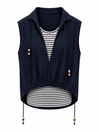 Blue Knit Coordinated Set