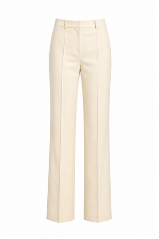 Beige Single-Button Tailored Blazer Set