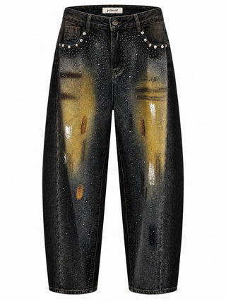 Tinted Contrast-Waist Jean