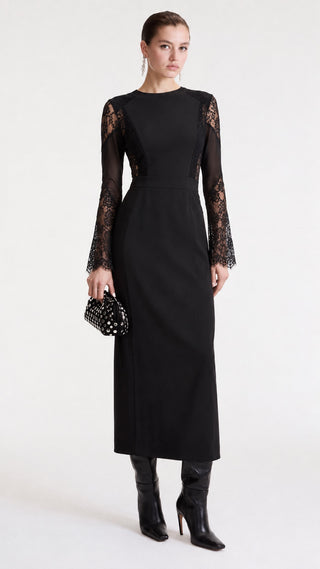 Long-Sleeve Column Dress