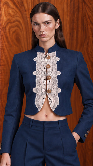 Crochet-Trim Jacket