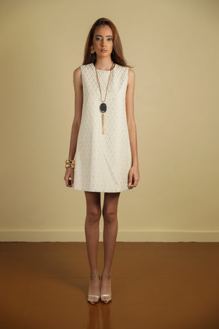 Short Sleeveless Dress With Golden Details