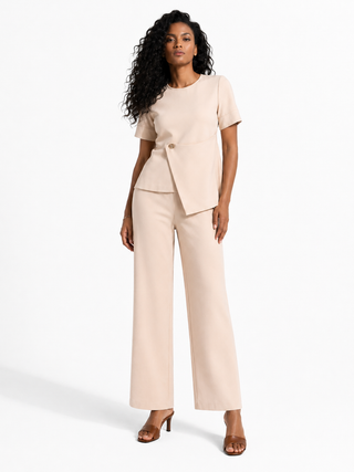 Off-White Asymmetric Twist-Front Top
