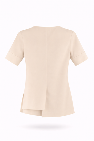 Off-White Asymmetric Twist-Front Top