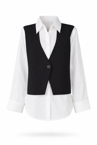 Black Tencel Cotton Long Sleeve Shirt