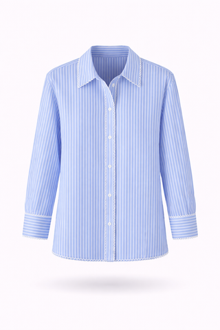 Blue Cotton Tencel Coordinated Set