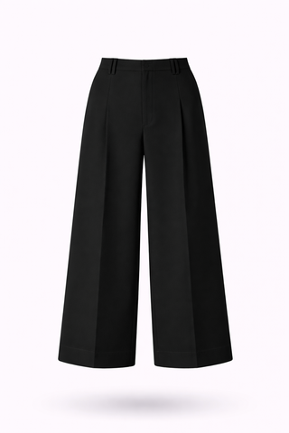 Blue Wide-Leg Culottes