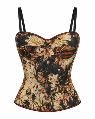 Tapestry Print Bustier Top