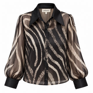 Zebra Stripe Sheer Shirt