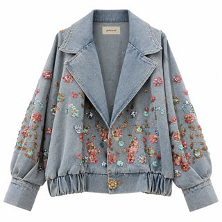 Sequin Floral Lapel Jacket