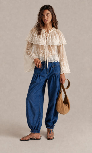 BLOUSE IN VISCOSE BLEND