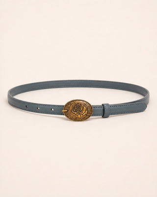 METAL BUCKLE BELT IN LEATHER