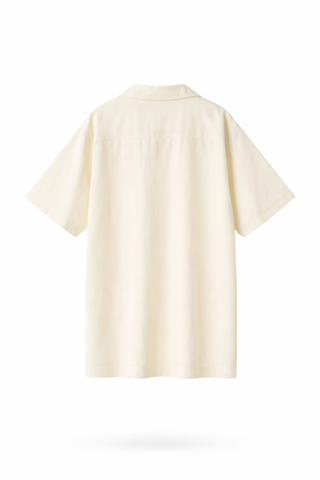 Butter Yellow Open-Neck Cotton Top