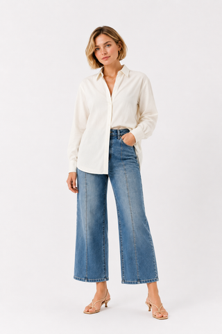 Off-White Relaxed Button-Front Shirt