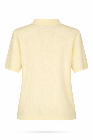Butter Yellow Knit Collar Button Top