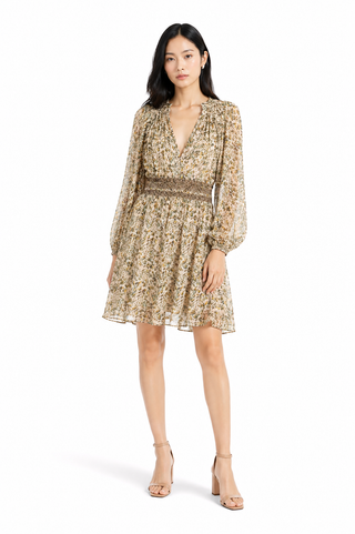 Multi Leopard Print Viscose Midi Skirt