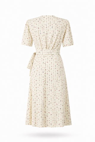 Ditsy Floral Wrap Midi Dress