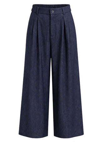 Blue Twist-Front Cropped Jacket Set