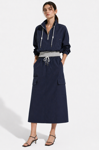 Blue Knit Coordinated Set