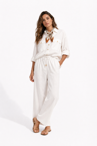 White Knit Coordinated Set