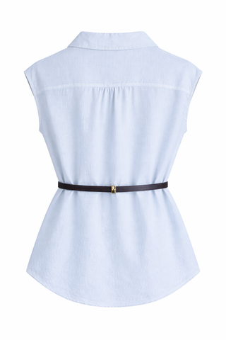 Blue Knit Polo Set
