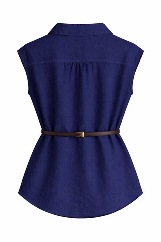 Navy Knit Polo Set