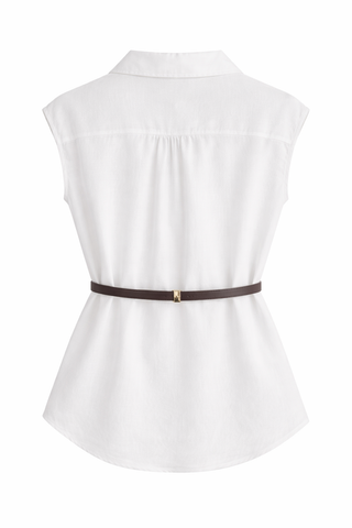 White Knit Polo Set